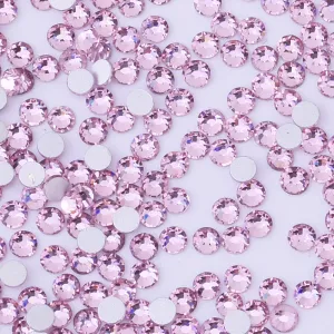 SS12 1440PCS Light Pink Non Hot Fix Crystal, Flat Back 3D Rhinestones DIY Phone case Nail art design deco supplies