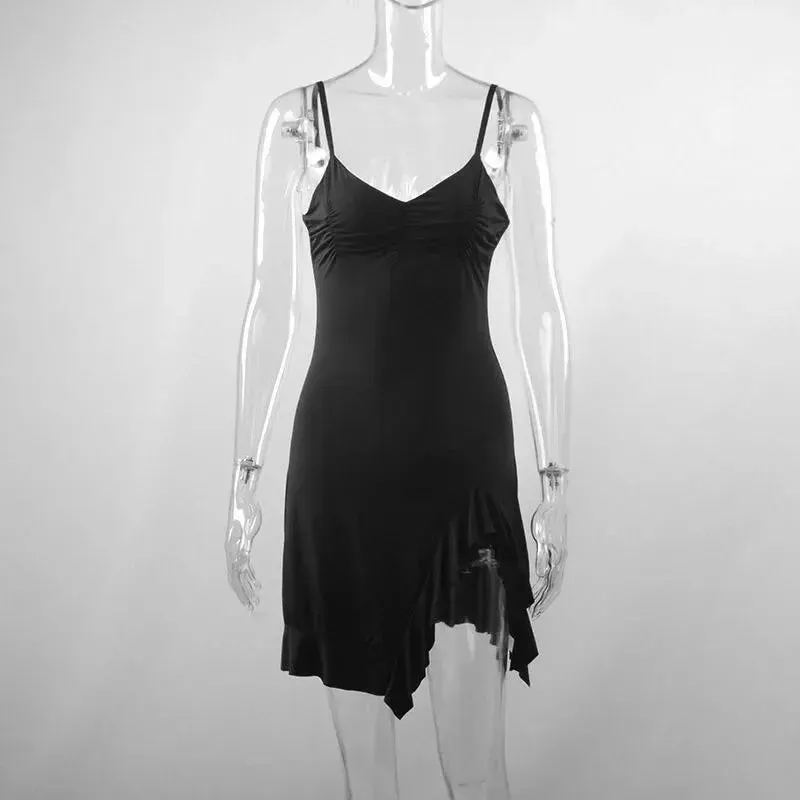 Strap Backless Split Dress