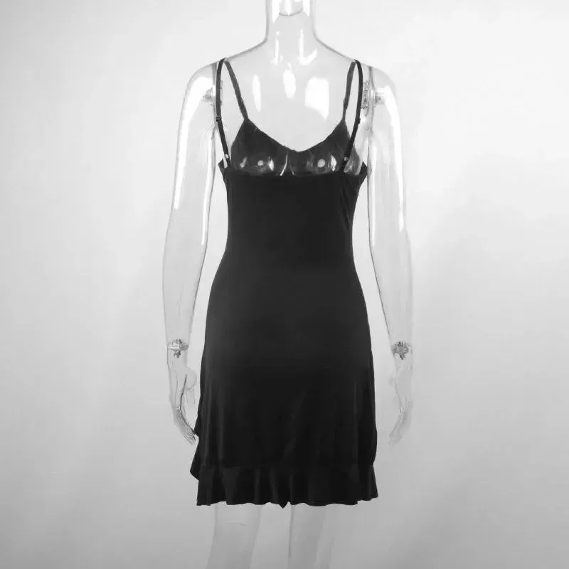 Strap Backless Split Dress
