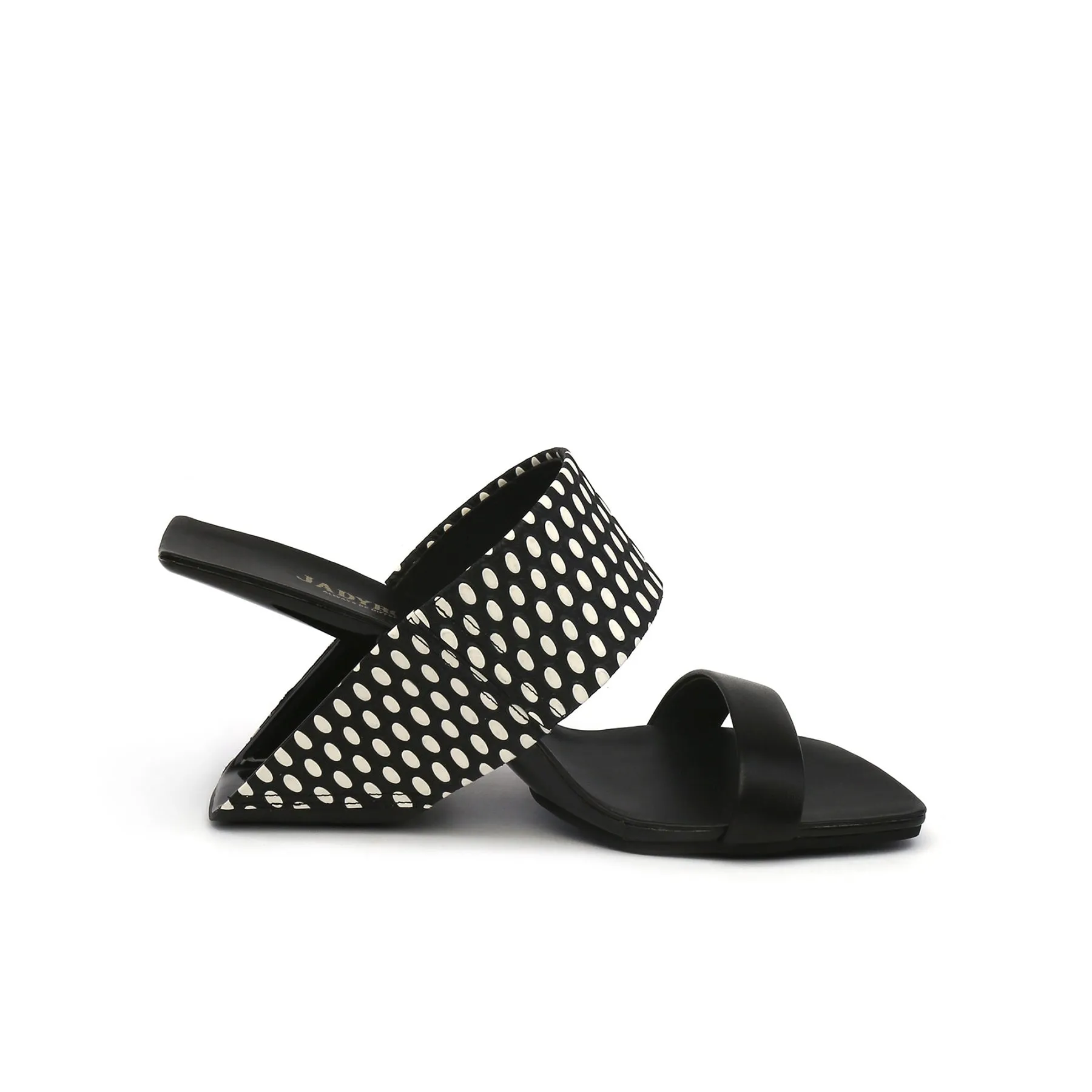 Strap Heel Leather Sandal - Black