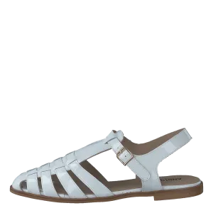 Strap Sandal With Buckle White