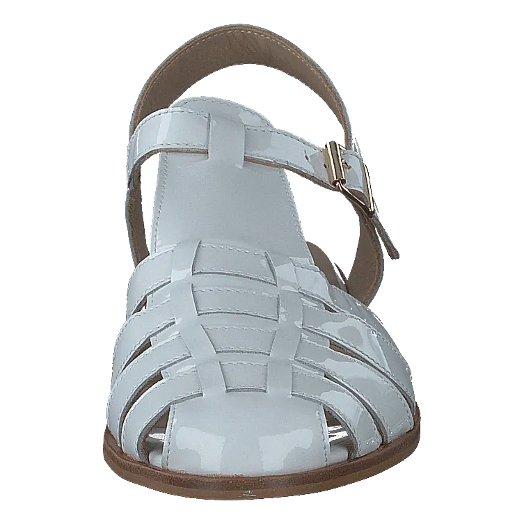Strap Sandal With Buckle White