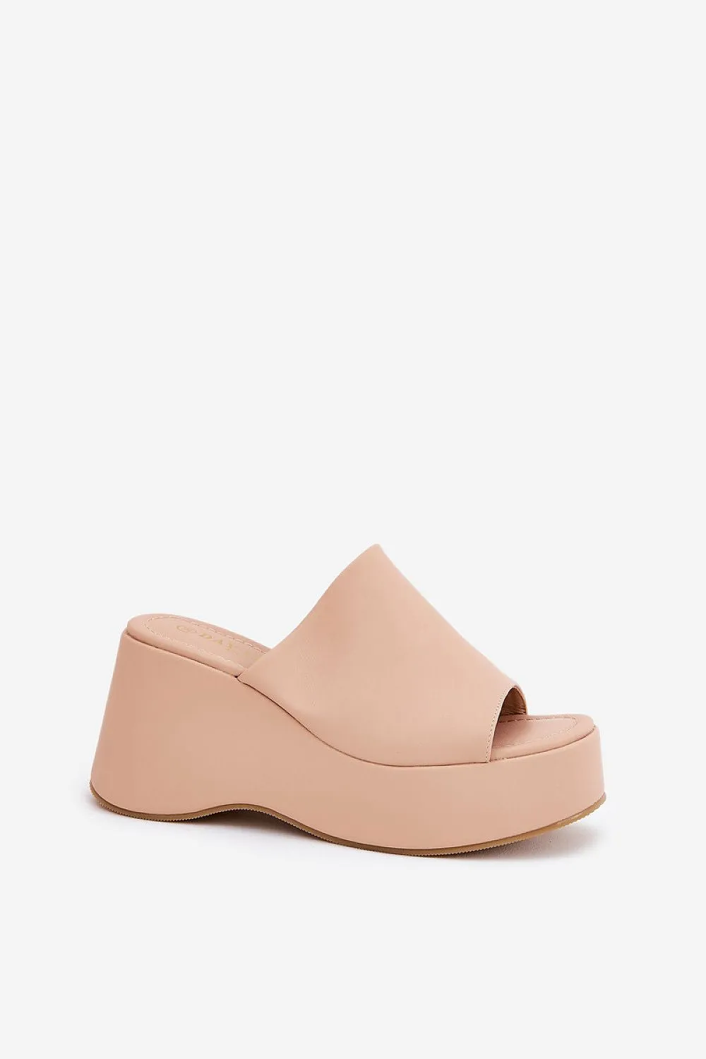 Stylish eco-leather flip-flops