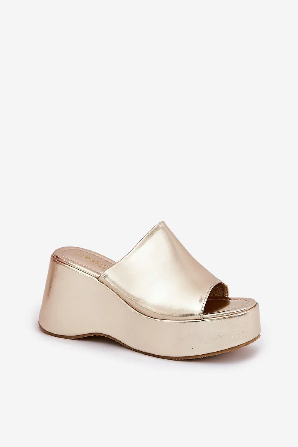 Stylish eco-leather flip-flops