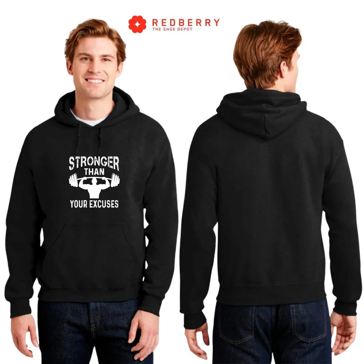Sudadera Hombre  Hoodie Gym Ejercicio Fitness GF1007