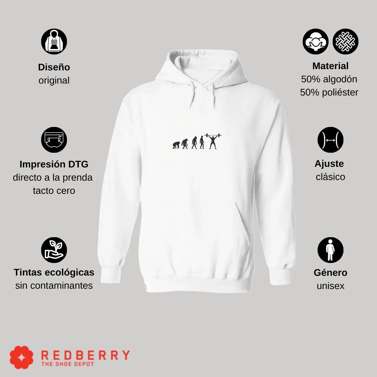 Sudadera Hombre  Hoodie Gym Ejercicio Fitness GF1012