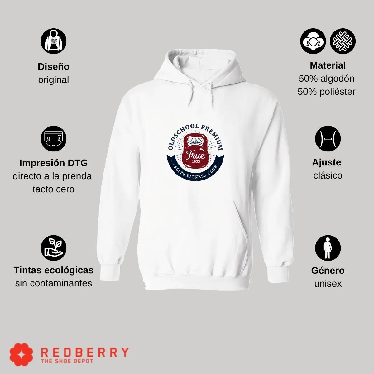 Sudadera Hombre  Hoodie Gym Ejercicio Fitness GF1016