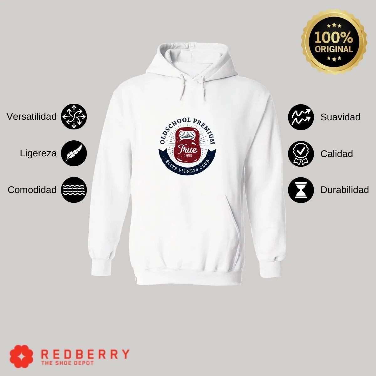 Sudadera Hombre  Hoodie Gym Ejercicio Fitness GF1016