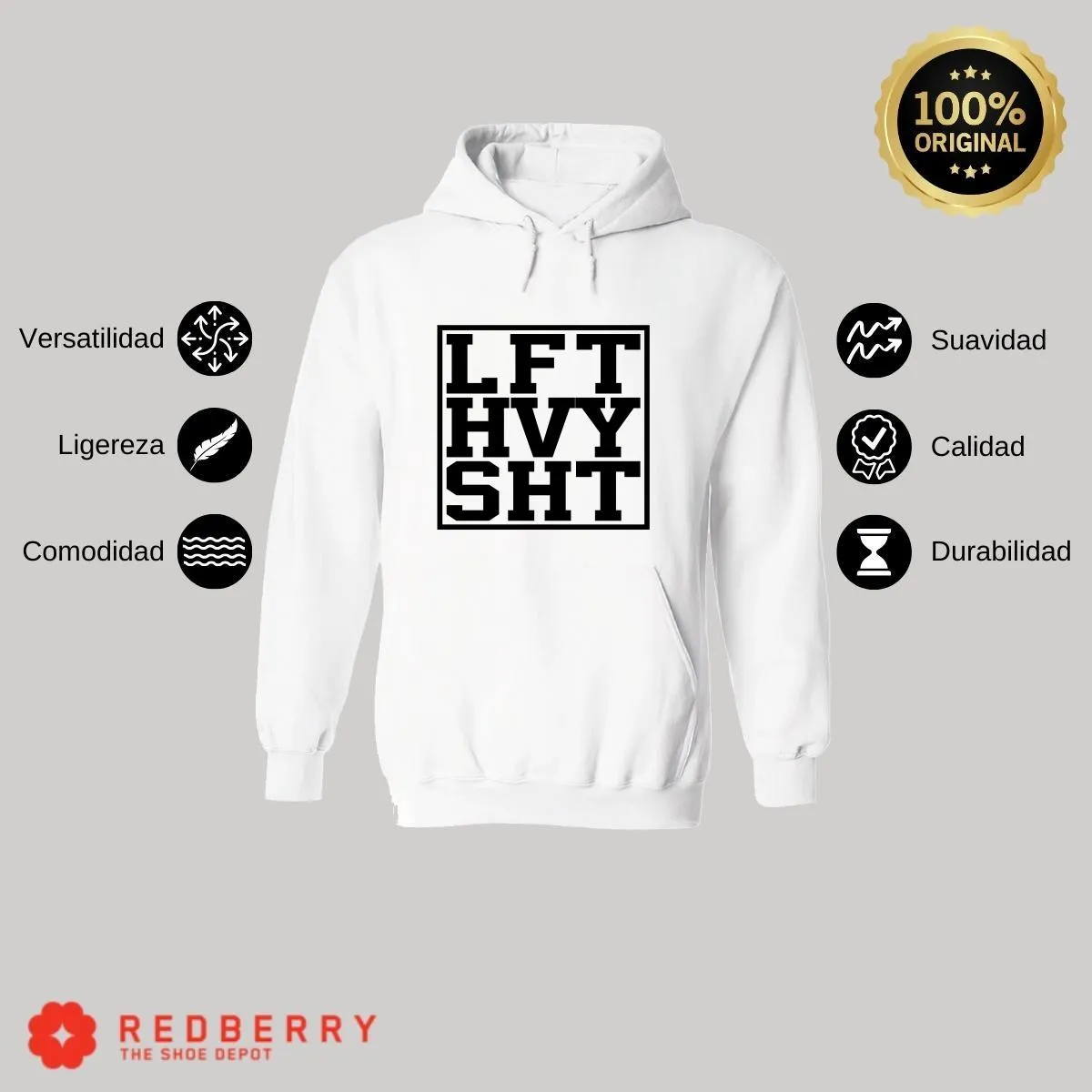 Sudadera Hombre  Hoodie Gym Ejercicio Fitness GF1017