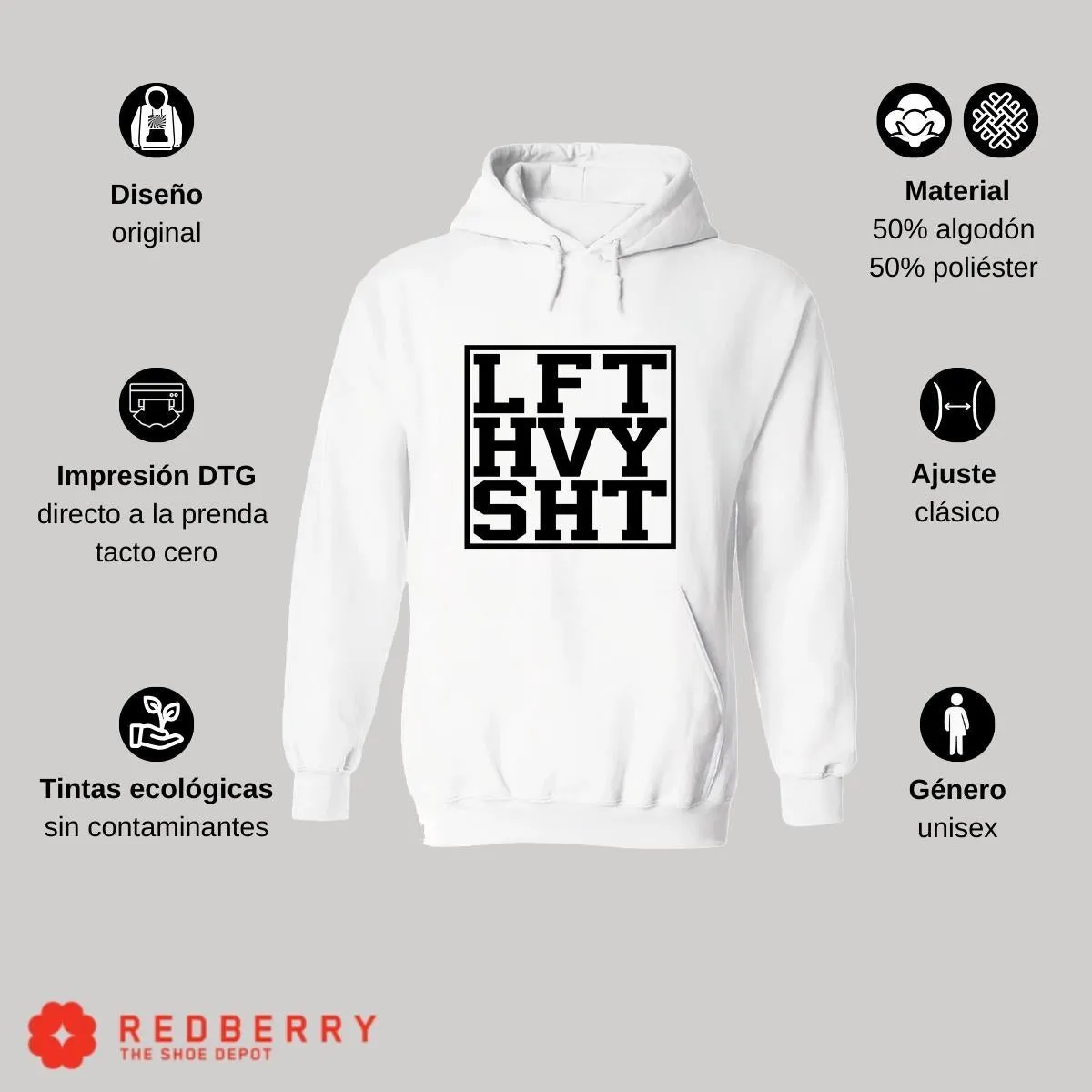 Sudadera Hombre  Hoodie Gym Ejercicio Fitness GF1017