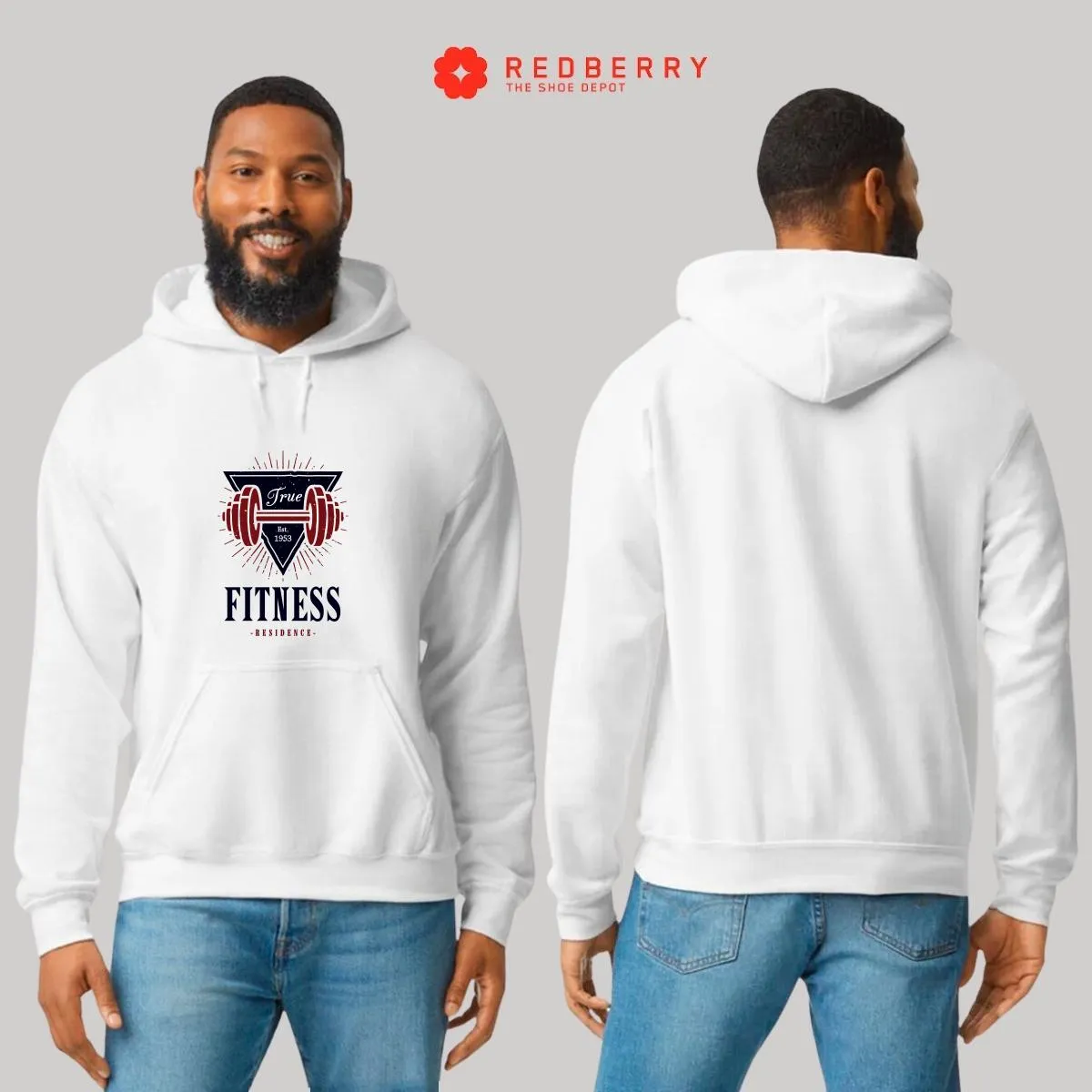 Sudadera Hombre  Hoodie Gym Ejercicio Fitness GF1019