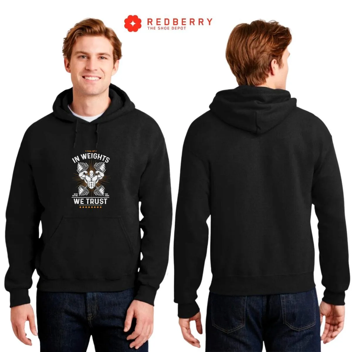 Sudadera Hombre  Hoodie Gym Ejercicio Fitness GF1028