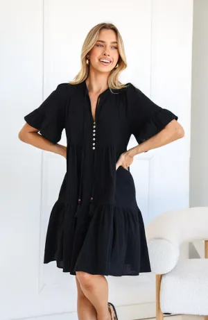 Tania Tunic Dress - Black