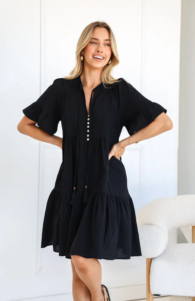 Tania Tunic Dress - Black