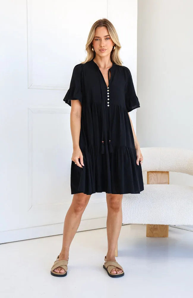 Tania Tunic Dress - Black