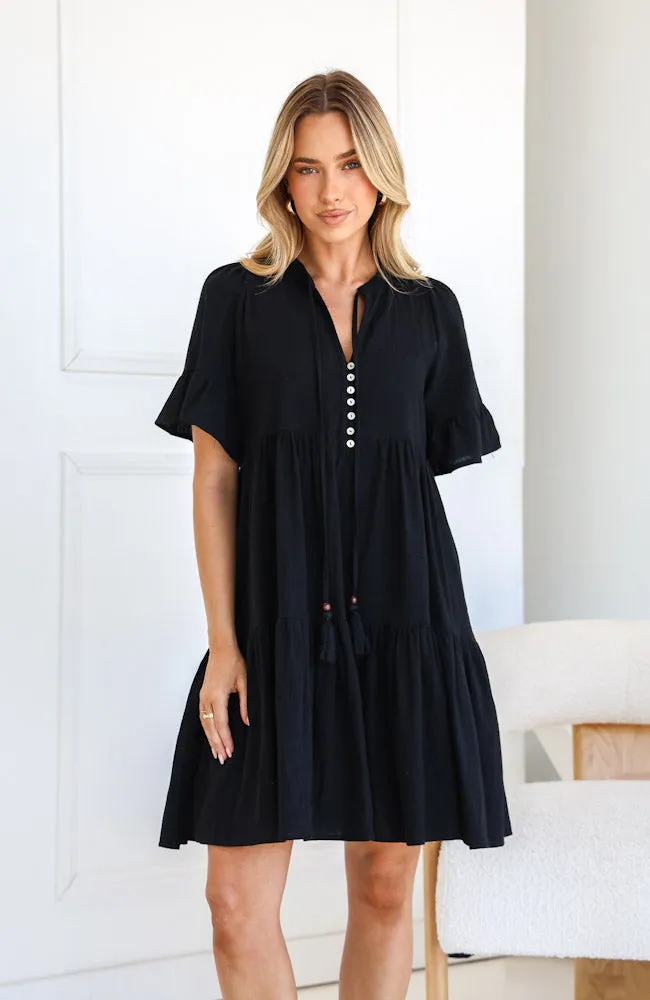 Tania Tunic Dress - Black