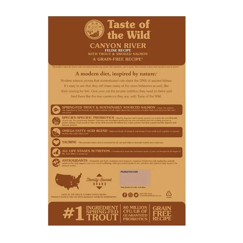 Taste of the Wild Canyon River Feline, Trout and Smoked Salmon Dry Cat Food