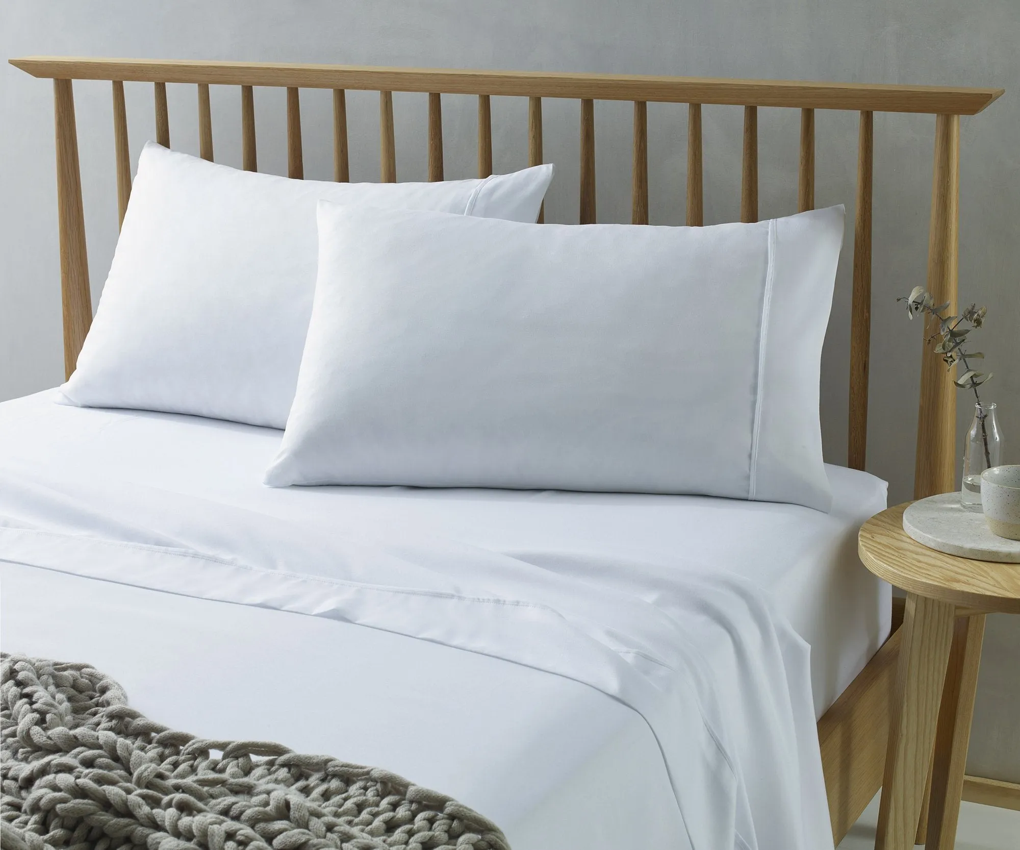 The Big Sleep Microfibre White Sheet Set