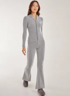 Two Tone Ribbed Flares
