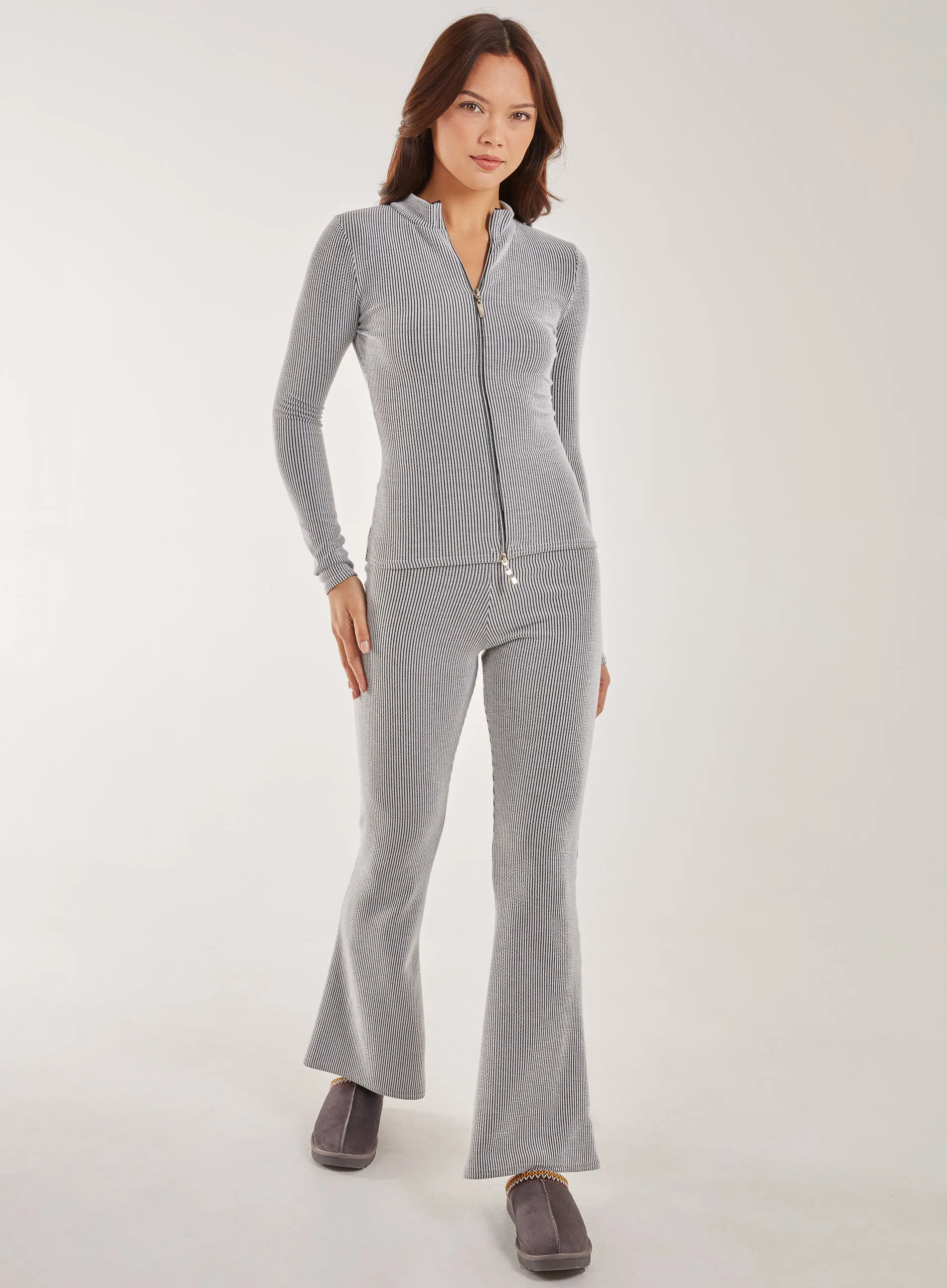 Two Tone Ribbed Flares