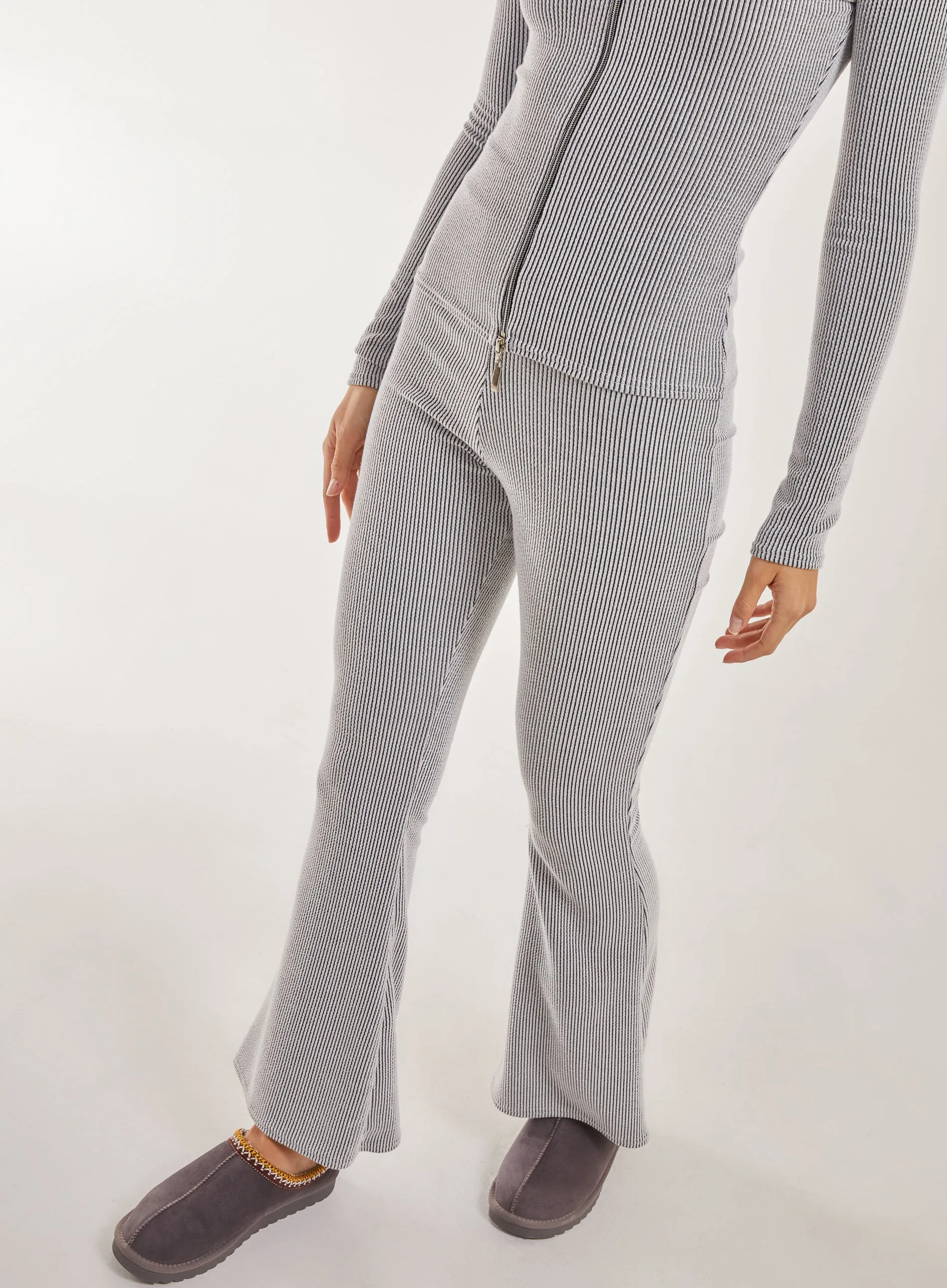 Two Tone Ribbed Flares