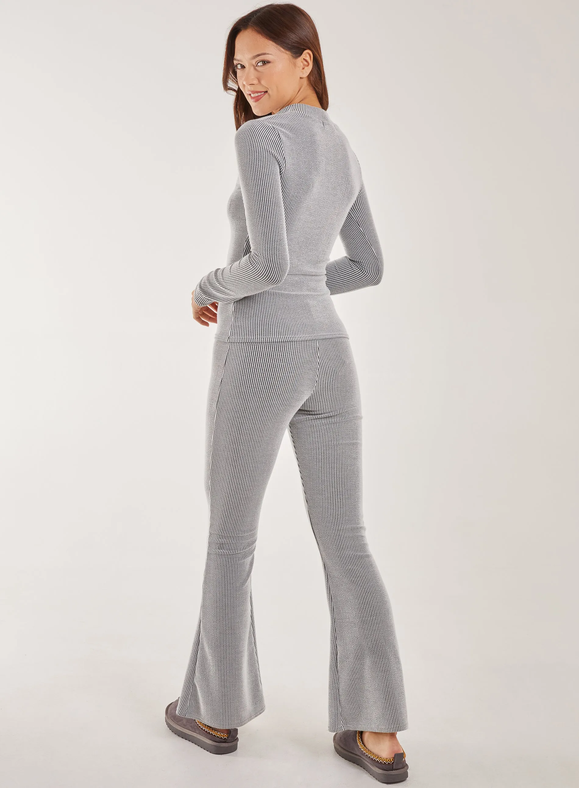 Two Tone Ribbed Flares