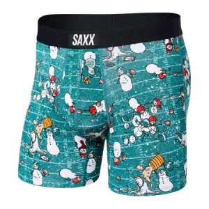 Vibe Boxer Brief - Gridiron Snowman/Green