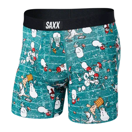 Vibe Boxer Brief - Gridiron Snowman/Green