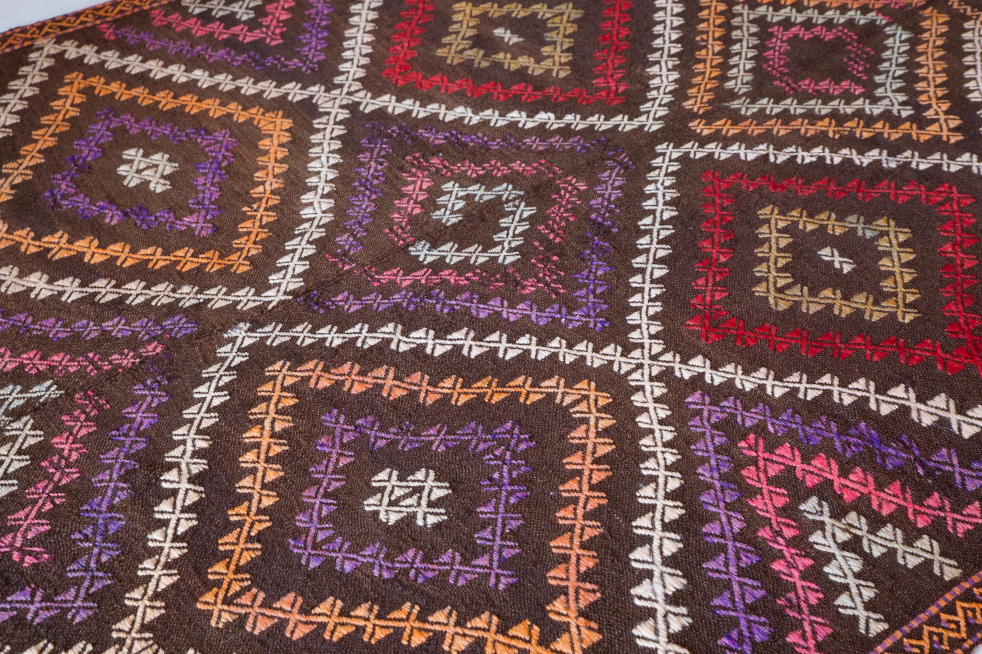 Vintage Mini Turkish Kilim Rug 3'8"x4'3"