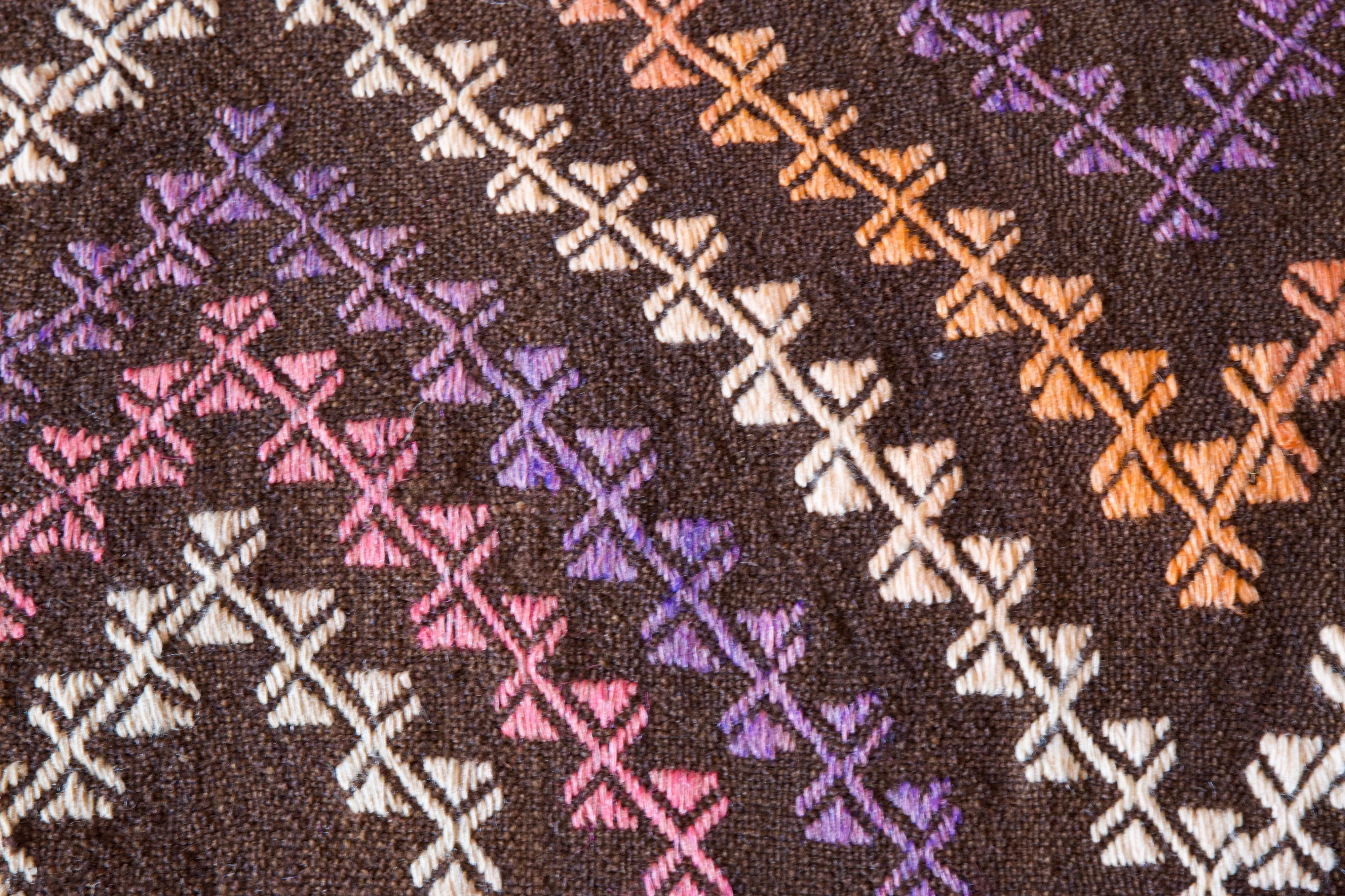 Vintage Mini Turkish Kilim Rug 3'8"x4'3"