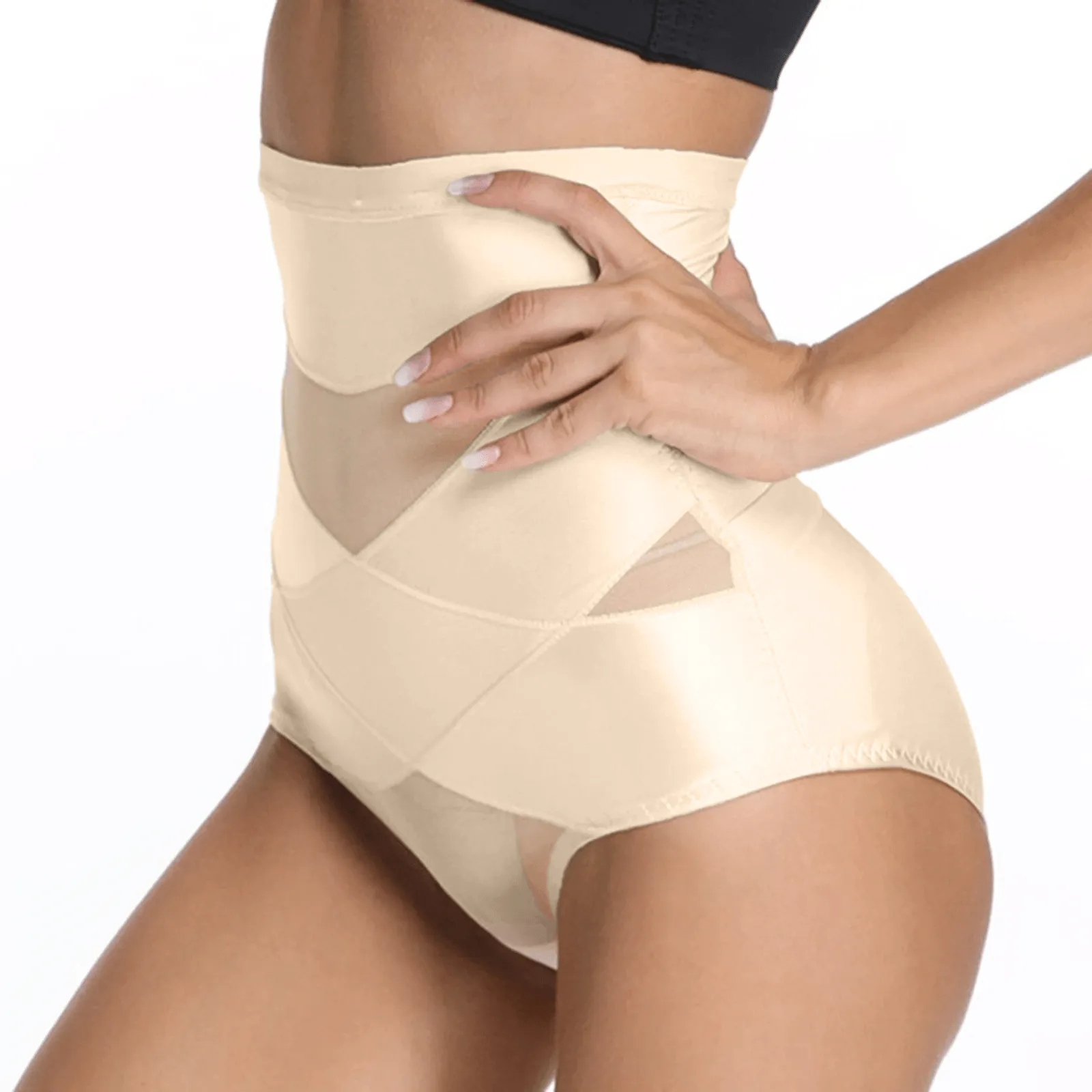 Women Seamless Cross Compression Abs Shaper Brief
